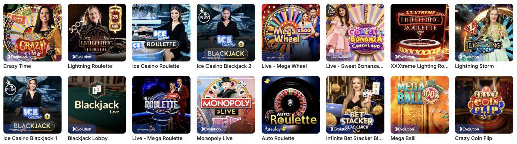 Ice casino Élő kaszinó